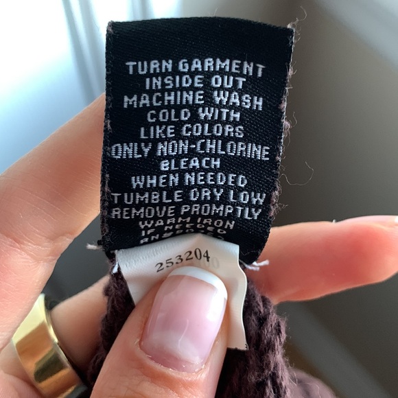 Moda International Brown Crochet Sweater / Cardigan - Size XS, 100% Cotton - Picture 6 of 6